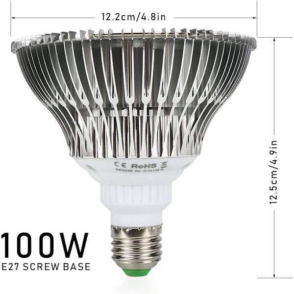 100W LED Kasvivalo Täyden Spektrin Kasvien Kasvatuslamppu 150LED E27 Sisäkasvien Kasvatusvalo Sisäpuutarhaan Kasvihuoneeseen Hydroponiikkaan