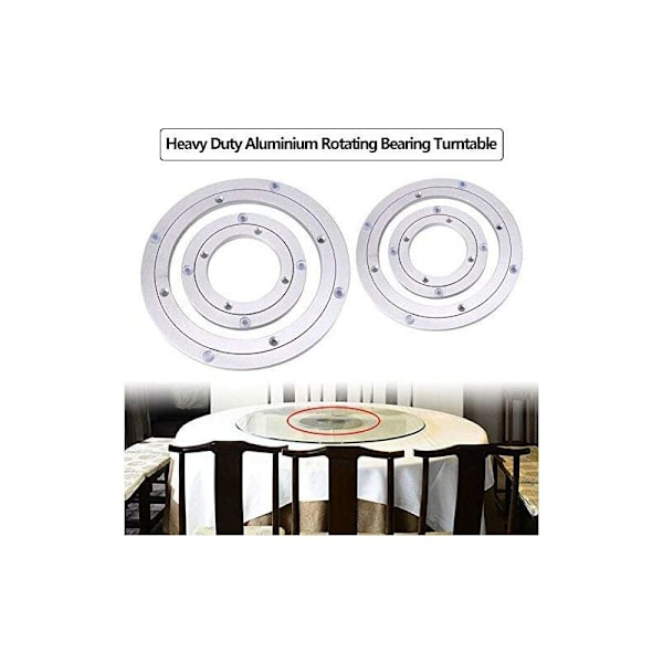 Spisebord drejeskive base lydløs aluminiumslegering leje glas marmor rundt bord roterende husholdnings universal glide 4 tommer