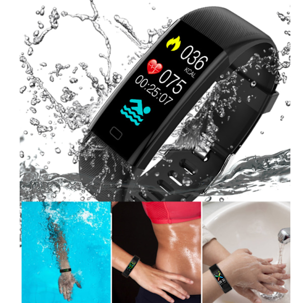 Smart armband blodtryck puls (rosa),