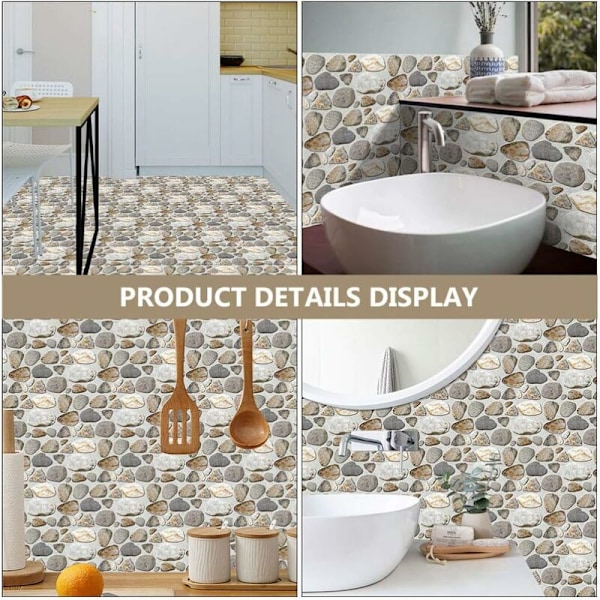 AMJ imitation stenstruktur småstenstruktur specialeffekt typ FG24 gulbrun grov 15cm*30cm*6st