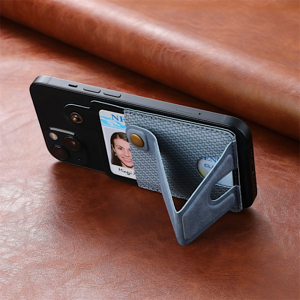 Universal Phone Card Holder Sticker Multi-Angle Stand Multi Card Slots Blå