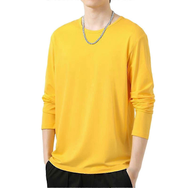 O-ringad långärmad herr T-shirt Hösttopp Pullover Tees Vardagskläder