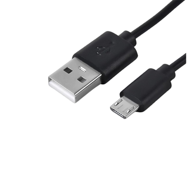 2-pak 2M Micro USB-kabel, 2A hurtigopladningskabel til Android Svart Sort