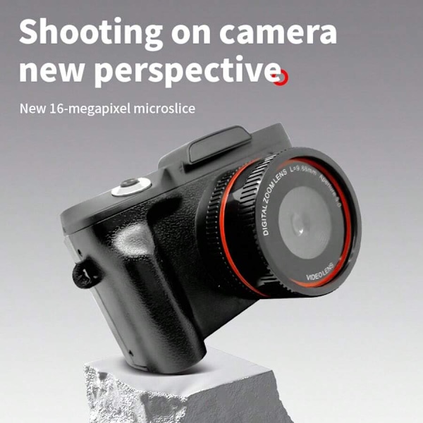 HD digitalkamera med 16 MP och 16x digital zoom Svart Sort