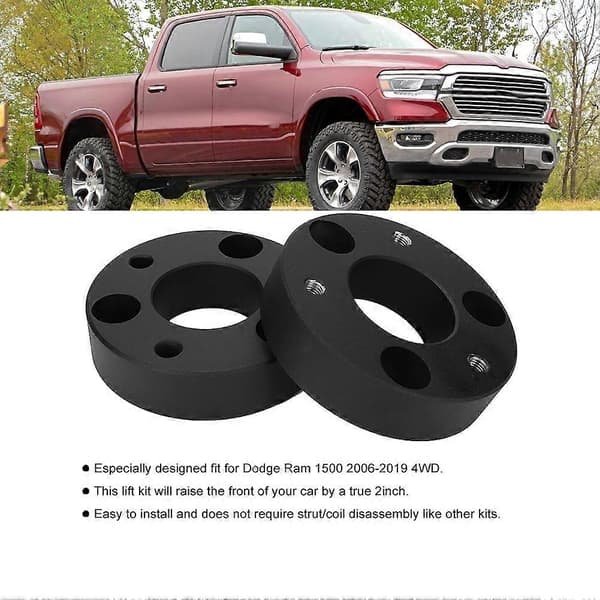 2 stk. 2 tommer bil front nivelleringsløftesæt passer til Dodge RAM 1500 2006-2019 4WD
