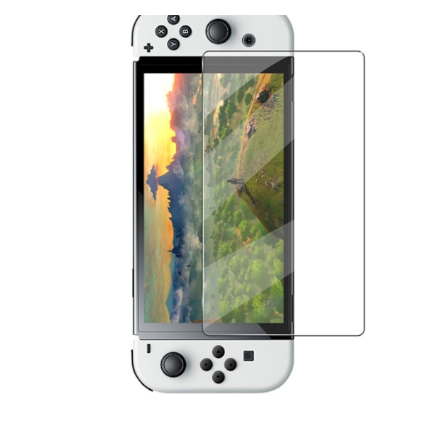Switch karkaistu lasikalvo oled, koko näytön lasikalvo, teräväpiirto suojakalvo NS switch (1 kpl teräväpiirto karkaistu lasikalvo Switch),