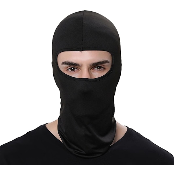 Balaclava / hiihtomaski / MC-huppu Musta 2 kpl 2-pack M