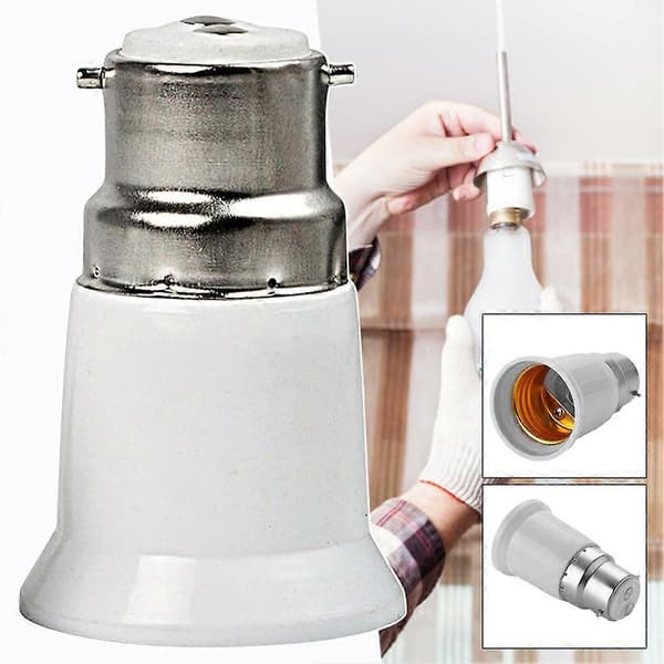 Loftslampeventilatoradapter B22 til E27 fatningskonverter B22 til E27 pærekonverter til lystilbehør 3 stk. 3pcs