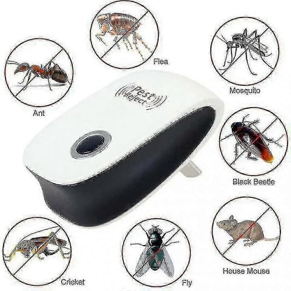 4-pack ultraljudsskrämmare för möss, insekter och djurkontroll