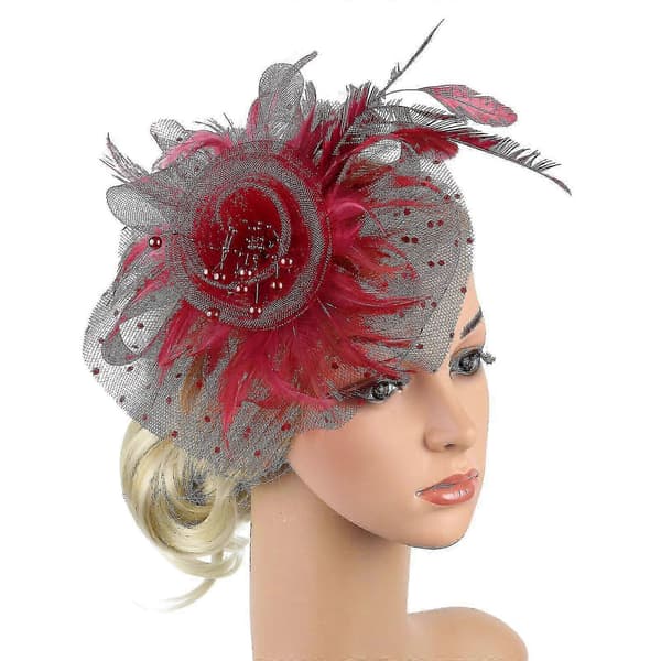 Fascinatorhat til kvinder til bryllupper, teselskaber og derbybegivenheder Black A
