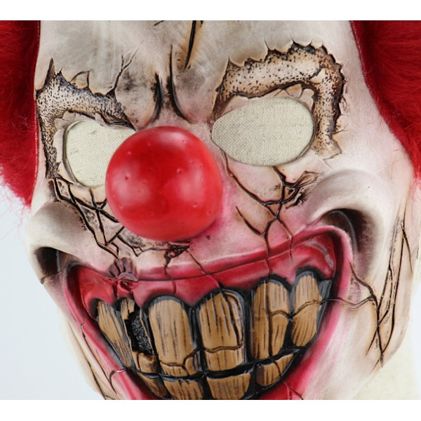 Widmann Halv Ansigt Killer Klovn Maske med Hår Karneval Halloween Kostumer