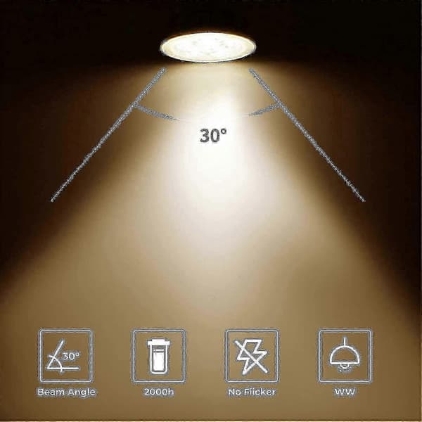 8 st GU5.3 MR16 35W 12V Halogenlampor Dimbar Varmvit 2800K Glasskydd