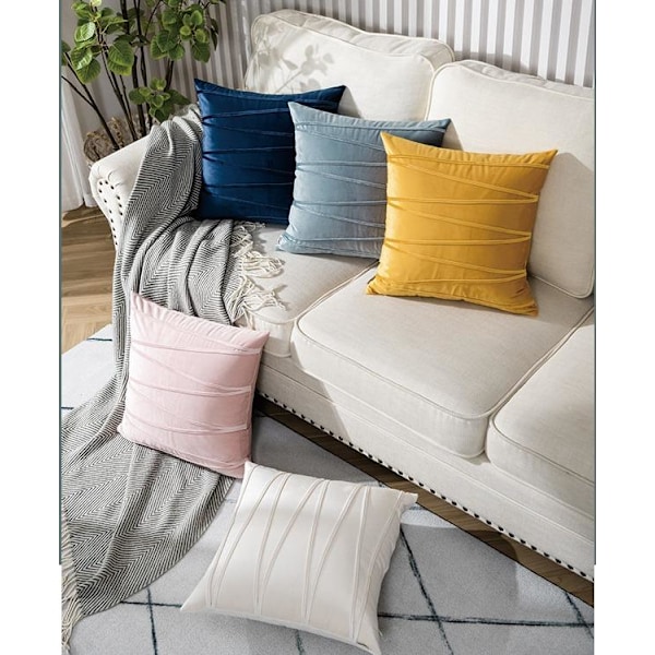 Samettiraitainen kohokuvioitu tyynyliina, paineköysikiinnitys, eurooppalaistyylinen sohvatyynyliina (vihreä, 40*40cm)
