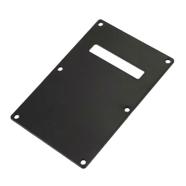 Sort 11-hullers SSS Guitar Pickguard til Strat med bagplade og knapper