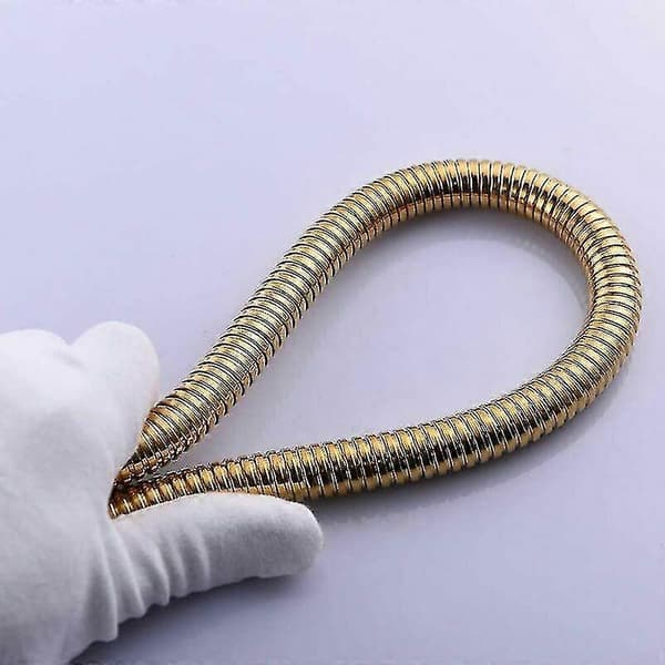 Fleksibel guld bruseslange 2m rustfrit stål med massive messingfittings 78 tommer