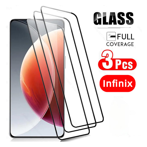Skärmskydd, högt aluminiumglas och antistatiskt lim för inix (3-pack) inix Note 8i