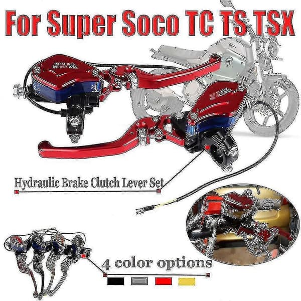 Bremsehovedcylinder til Super Soco TC Max TS Pro TS Lite TSX modeller Red