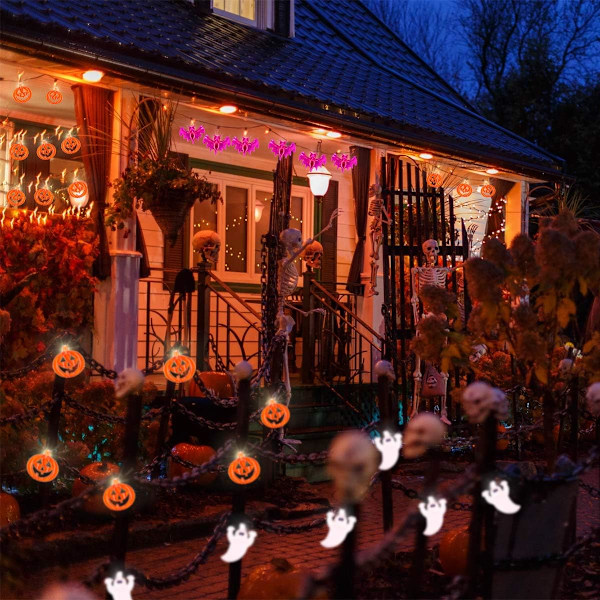 Juledekoration Halloween Atmosfære Dekoration LED 3 Meter 20 Lys Batteriboks Model (Edderkop Model)