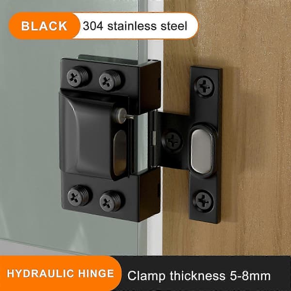 Hydraulisk Dørhængsel 3,5\" Soft Close til Glas Moderne Design Børstet Brushed