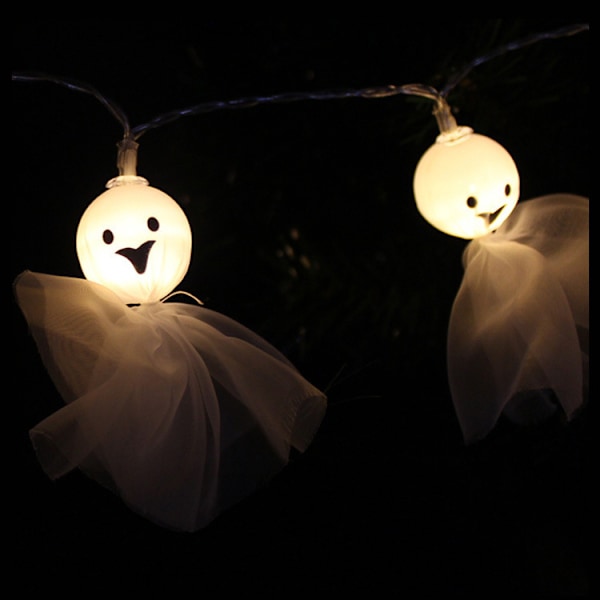 Juledekoration Halloween Atmosfære Dekoration LED 3 Meter 20 Lys Batteriboks Model (Spøgelsesmodel)