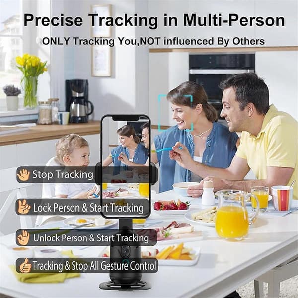 Smart AI Gimbal Auto Face Tracking Tripod, 360° Roterende