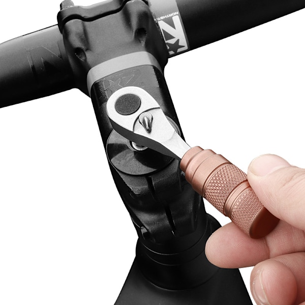 Cykelreparationsværktøj Mini-skraldenøglesæt + dæklap + 1042 bærbar luftpumpe