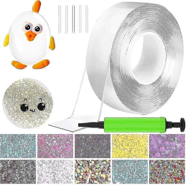 Uppgraderad dubbelhäftande tejp, Nano Bubble Kit för plastinpackning