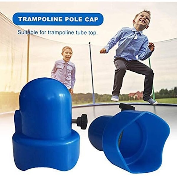 Plastik Rørhætte til Trampolin Blå Hætte 8 stk