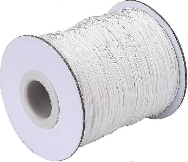 Aluminium persiennsladd 1,0 mm vit flätad lyft 109 yards per rulle