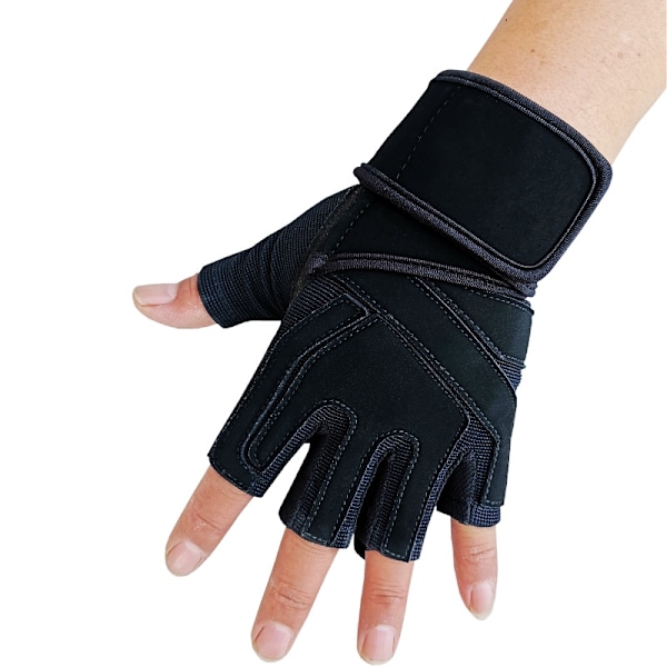 Beskyttende gymnastikhandsker - Åndbare halvfinger vægtløftningshandsker XL XL