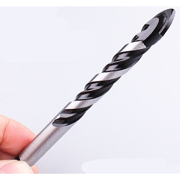 Multifunktionell Karbid Twist Triangel Borr Set ([Set] 5 st Svarta Twist Triangel Borr Set: 6, 8, 10, 12mm)