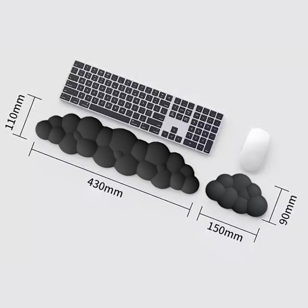 Håndledsstøtte til tastatur, af blødt memoryskum