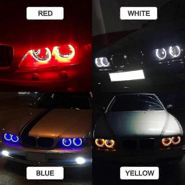 2 kpl LED Angel Eyes -merkkivalopolttimoita malleihin E39 E53 E60 E61 E63 E64 E65 E66 E87 525i 530i Xi 545i M5, punainen Red