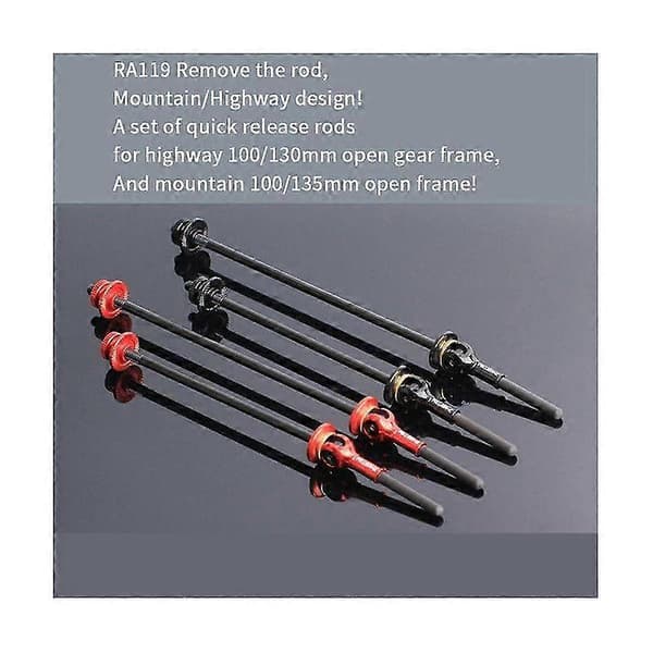Mountainbike Titaniumlegering Quick Release Kulfiber Titanium Aksel Quick Release Stang (sort)