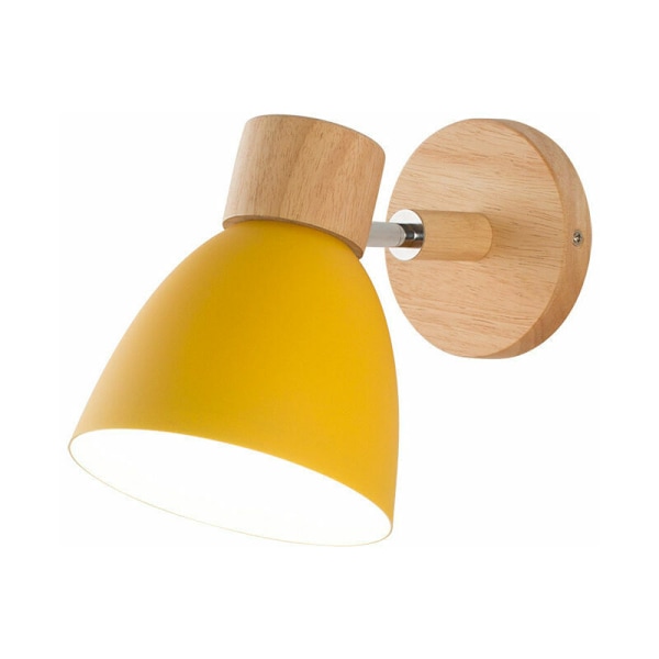 Nordisk Metall Järn Macaron Sovrum Sänglampa Vägglampa Modern Enkel-Gul