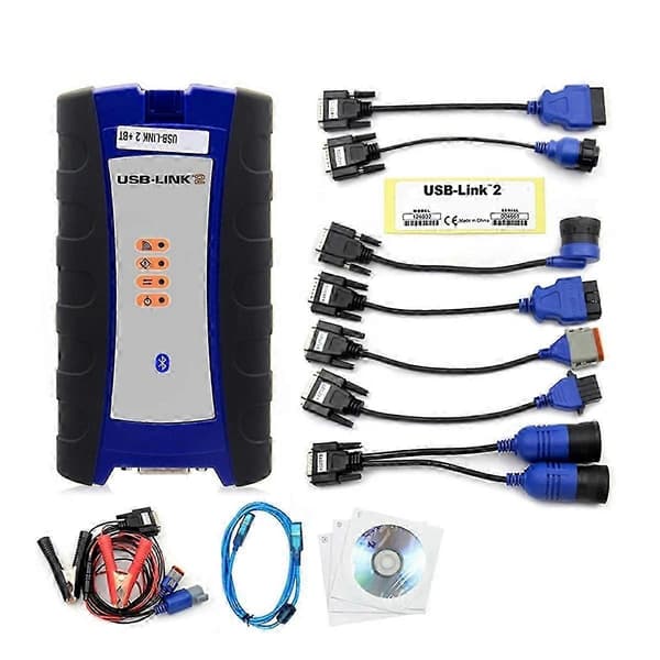 -2 USB Link 2 125032 Lastbil Interface Diagnostik med Software Bluetooth til Tung Lastbil Scanner