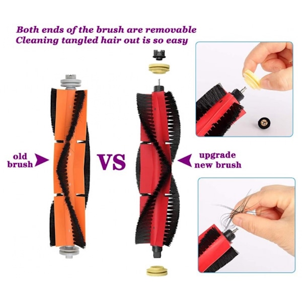 9 osainen pölynimurin lisävarustesarja Xiaomi Roborock S5 Max S6 Pure S6 MaxV S50 S51 S55 S -malleille
