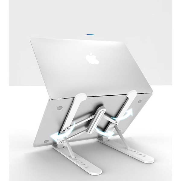 Laptopställ Skrivbordsdator Höjdjusterbart Fällbart Portabelt Ställ (Vit),