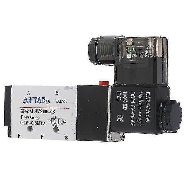 4V210-08 DC24V Magnetventil 5-vejs 2-position 1/4\" Luftventil