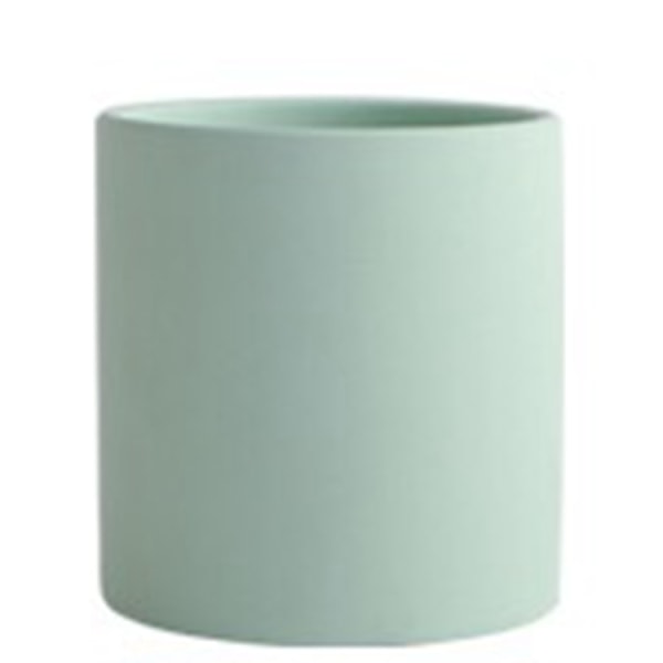 Nordisk enkel keramisk urtepotte, Morandi stil sukkulent grøn plante urtepotte, moderne personlighed grøn roset (grøn),