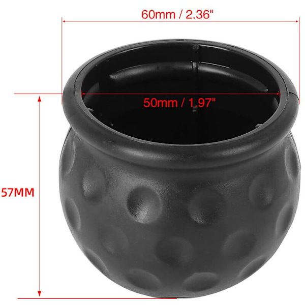Fonepro Vetokoukun suojus, Vetokoukun pallon suojus, Vetokoukun pallonsuoja, Kumivetokoukun suojus, Musta, 1 kpl