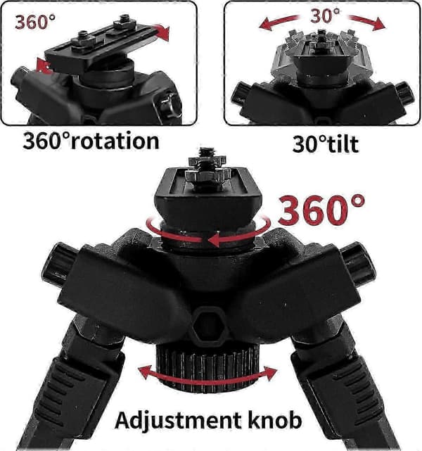 360-graders roterande snabbkopplingsspakutrustad bipod