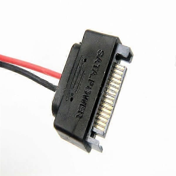 2 stk. SATA 15-ben han til 6-ben SATA-kabel SATA 15-ben til 6-ben strømadapterkabel til notebook CDROM