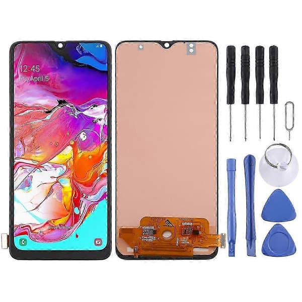 För Samsung Galaxy A70 incell LCD-skärm med digitizer komplett montering, stöder inte fingeravtrycksidentifiering (svart)