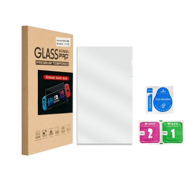Switch karkaistu lasikalvo oled, koko näytön lasikalvo, teräväpiirto suojakalvo NS switch (1 kpl teräväpiirto karkaistu lasikalvo Switch),