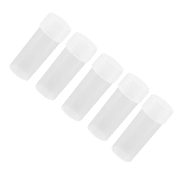 50 st 5 ml plastprovflaskor liten förvaringsbehållare
