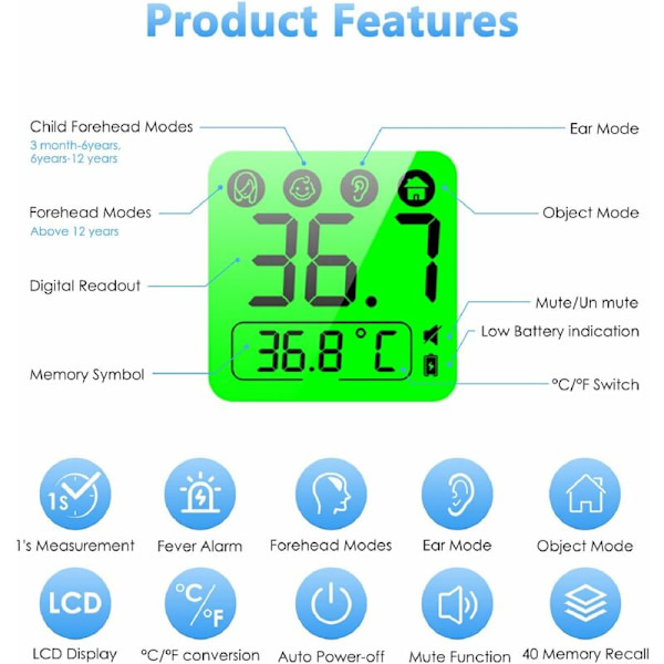 Infraröd Termometer En Knapp Termometer Display