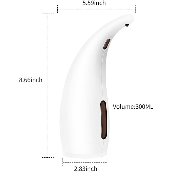 300ml Automatisk Tvåldispenser Infraröd Sensor Beröringsfri Handsfree Tvåldispenser Diskmedel Lotion Gel