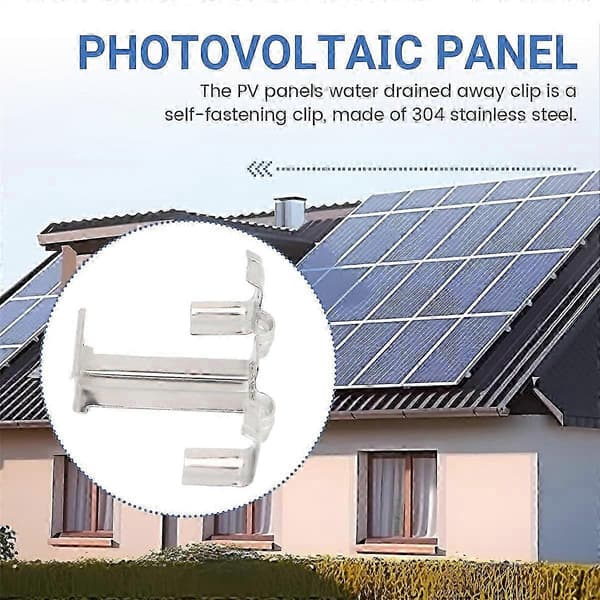 20 STK Solcellepanel Drænspænde Overfladeplade Solpanel Vanddrænklips til Solpanel 35mm 35mm