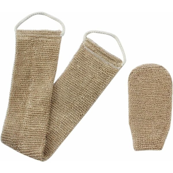 Meng lång badhandduk i hampa fiber, lång remsa 72*11 cm